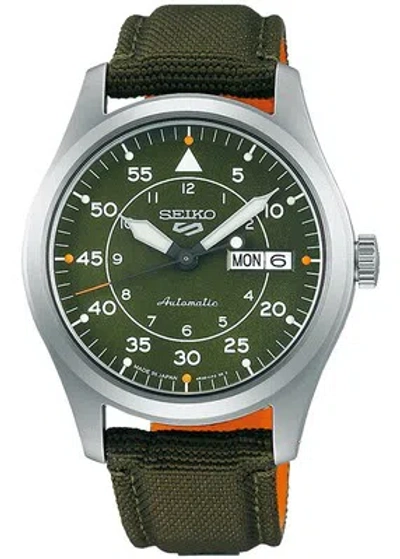 Pre-owned Seiko 5 Sports Sbsa141 Green Mechanical Automatic Men's Watch In Box