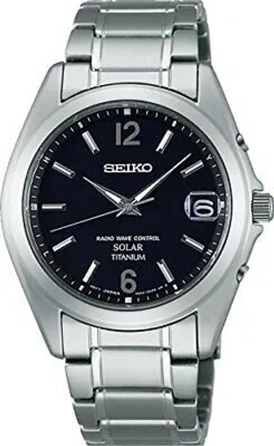 Pre-owned Seiko Spirit Sbtm229 Spirit Titanium Solar Radio Men Watch With Box