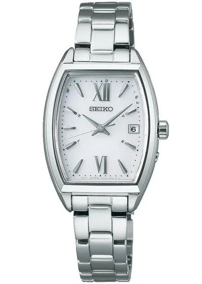 Pre-owned Seiko Psl  Selection S Series Swfh125 Ladies Watch Solar Radio Tonneau White 2022