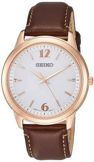 Pre-owned Seiko Selection Sbpl030 Solar Men's Watch Limited Edition Brown Leather Band