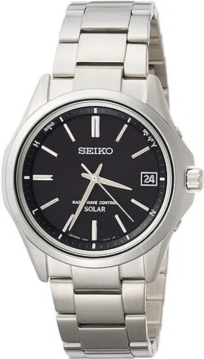 Pre-owned Seiko Selection Sbtm241 Solar Powered Radio Controlled Men's Watch Black Dial