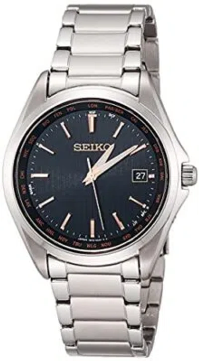 Pre-owned Seiko Selection Sbtm293 Titanium Solar Atomic Radio Men Watch From Japan