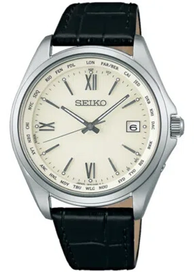 Pre-owned Seiko Selection Sbtm295 Ivory Titanium Solar Comfotex Men's Watch In Box