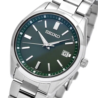 Pre-owned Seiko Selection Sbtm319 Sapphire Crystal Radio Solar Watch Green Dial 39.5mm
