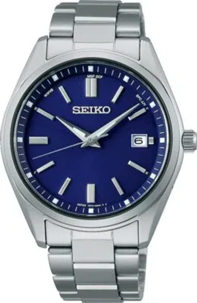Pre-owned Seiko Selection Sbtm321 Blue Dial Solar Atomic Radio Men Watch Made In Japan