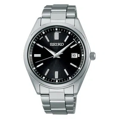 Pre-owned Seiko Selection Sbtm323 Black Solar Atomic Radio Men's Watch With Box