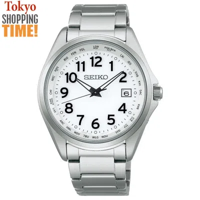 Pre-owned Seiko Selection Sbtm327 Titanium Radio Solar Analog Men`s Watch Brand Japan