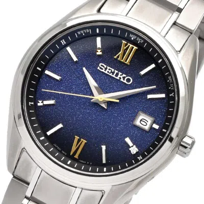 Pre-owned Seiko Selection Sbtm355 2024 Eternal Blue Limited Titanium Radio Solar Watch