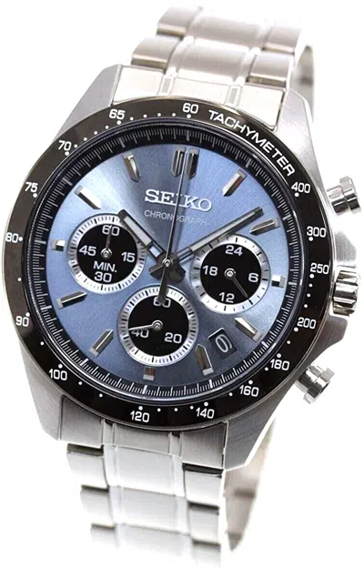 Pre-owned Seiko Selection Spirit Jdm Chronograph 40mm Blue Sbtr027 - Full Set