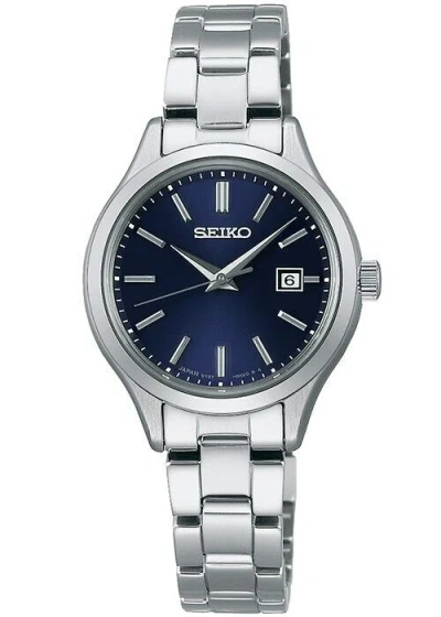 Pre-owned Seiko Selection Stpx095 Ladies Watch Solar 3 Hands Calendar Navy 2022 Gift