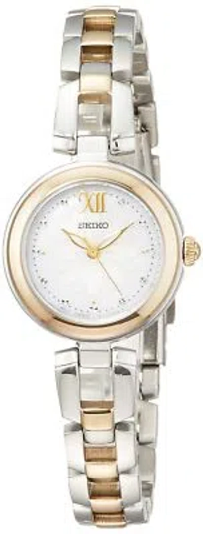 Pre-owned Seiko Selection Swfa198 Woman's Watch Silver + Yellow Gold Stainless Steel
