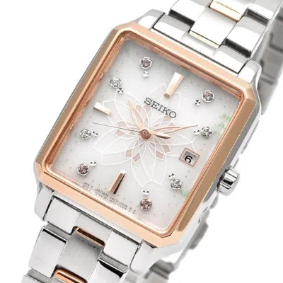 Pre-owned Seiko Selection Swfh136 2024 Sakura Blooming Limited Edition Radio Solar Watch
