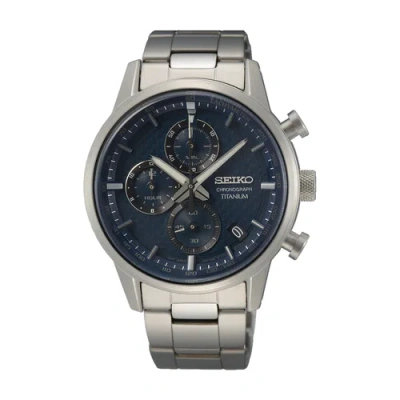 Pre-owned Seiko Selection Titanium Chronograph Quartz Watch Ssb387p1 Usus