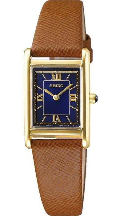 Pre-owned Seiko Selection Women's Watch Solar Leather Navy Brown Stpr068 Nano・universe