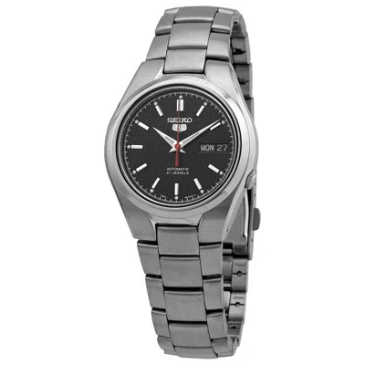 Seiko Series 5 Automatic Black Dial Men's Watch Snk607k1 In Metallic