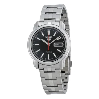 Seiko Series 5 Automatic Black Dial Men's Watch Snkl83k1 In Metallic