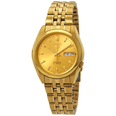 Seiko Series 5 Automatic Gold Dial Men's Watch Snk366 In Gold / Gold Tone / Yellow