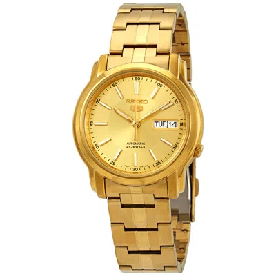 Seiko Series 5 Automatic Gold Dial Men's Watch Snkl86k1
