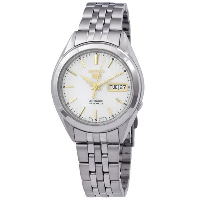 Seiko Series 5 Automatic Silver Dial Men's Watch Snkl17k1 In Metallic