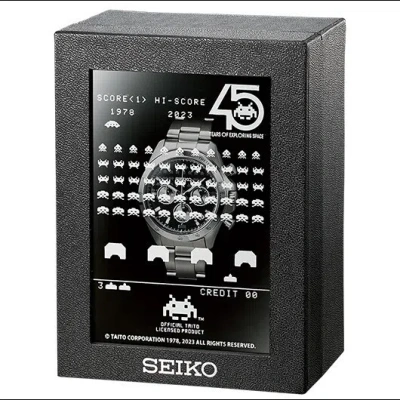 Pre-owned Seiko Shipping Now From Usa - In Stock -  Space Invaders 45th Anniversary Watch