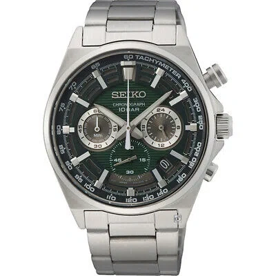 Pre-owned Seiko Silver Mens Chronograph Watch Ssb405p1