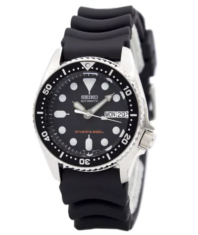 Pre-owned Seiko Skx013 Automatic Black Dial Stainless Steel 200m Divers Watch Skx013k1