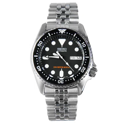 Pre-owned Seiko Skx013 Automatic Black Dial Stainless Steel 200m Divers Watch Skx013k2