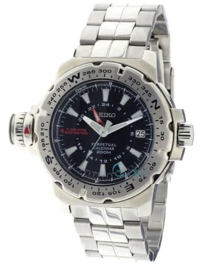Pre-owned Seiko Slt109p1 Mile Marker Perpetual Calender Map Meter 200m Quartz Steel Slt109