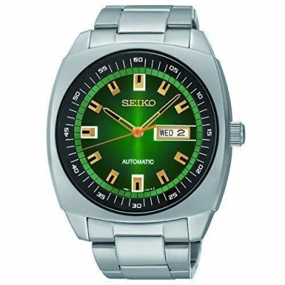Pre-owned Seiko Snkm97 Recraft Green Dial Stainless Steel Automatic Men's Watch