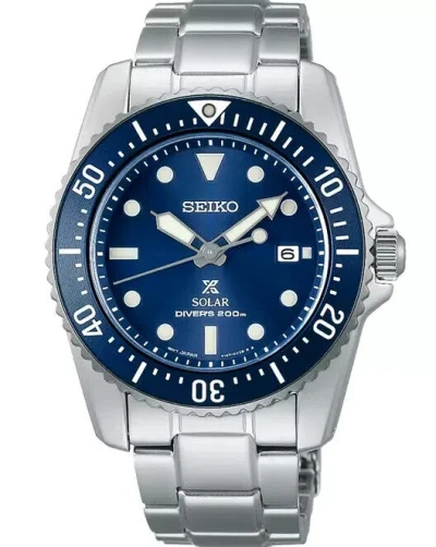 Pre-owned Seiko Solar Blue Men's Watch - Sne585 Sunray 200 M Prospex