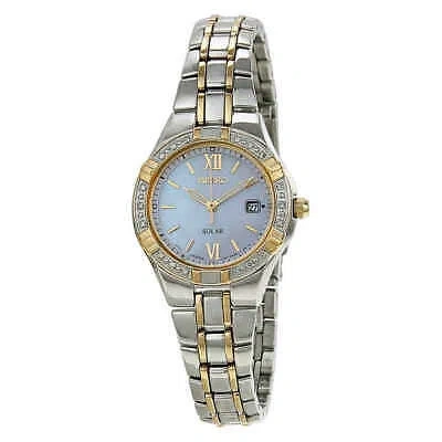 Pre-owned Seiko Solar Mop Dial Ladies Watch Sut068