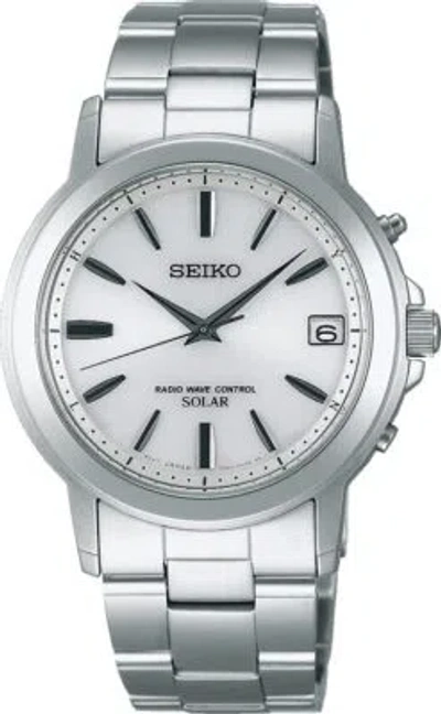 Pre-owned Seiko Spirit Sbtm167 Solar Men's Watch Stainless Steel Band Silver Day Indicator