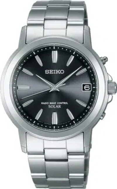 Pre-owned Seiko Spirit Sbtm169 Solar Radio Men's Watch Date Indicator Stainless Steel