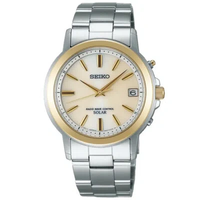 Pre-owned Seiko Spirit Sbtm170 Gold Solar Radio Wave Control Stainless Men's Watch Box
