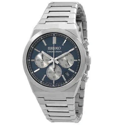 Pre-owned Seiko Sport Chronograph Quartz Blue Dial Men's Watch Ssb453p1