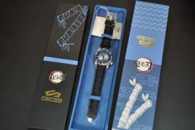 Pre-owned Seiko Sports 5 Srpj26k1 Automatic Demon Slayer 500pcs Limited Hashibira Inosuke