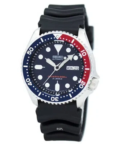 Pre-owned Seiko Sports Automatic Diver's Blue Dial Rubber Skx009j1 Men's Watch Case 42mm