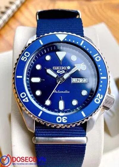 Pre-owned Seiko Srpd51k2 5 Sports Skx Mens Analogue Automatic Blue Sunray Dial Watch