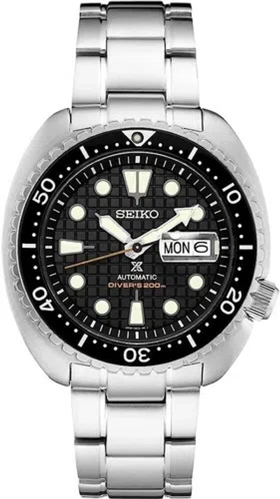 Pre-owned Seiko Srpe03 Prospex Men's Silver-tone 45mm Stainless Steel Black Watch