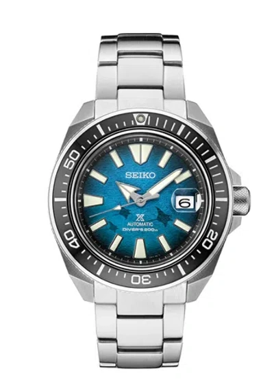 Pre-owned Seiko Srpe33 Prospex Men's Silver-tone 44mm Stainless Steel Blue Dial Watch