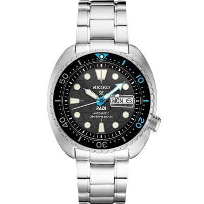 Pre-owned Seiko Srpg19 Padi Prospex 45mm Steel Black Blue Diver 200m Automatic Men's Watch