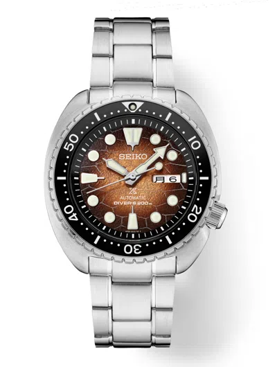 Pre-owned Seiko Srph55 Prospex U.s. Special Edition Steel Brown Dial Automatic Men's Watch
