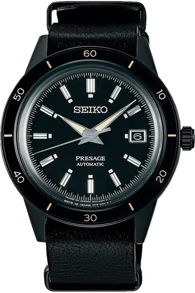 Pre-owned Seiko Srph95j1,men Presage,automatic,stainless,black,date,wr,srph95