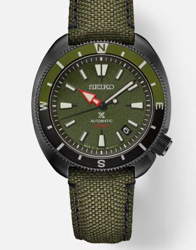 Pre-owned Seiko Srpj31 Special Edition Automatic Us Land Watch Green Strap Made In Japan