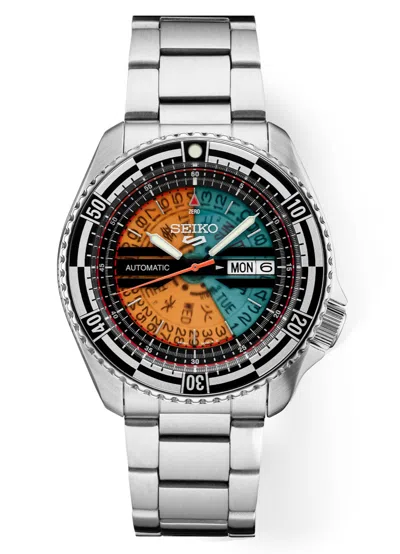 Pre-owned Seiko Srpj41 5 Sport Kosuke Kawamura Limited Edition Steel 42.5 Mm Men's Watch