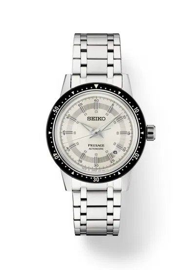 Pre-owned Seiko Srpk61 Presage 39.5 Mm Stainless Steel Silver Dial Automatic Men's Watch