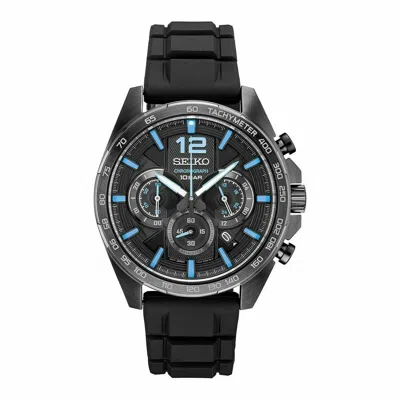 Pre-owned Seiko Ssb353 Essential Chronograph Tachymeter Date Black Strap Men's Watch $420