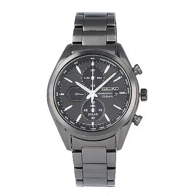Pre-owned Seiko Ssc773p Ssc773 Solar Analog Chronograph Gunmetal Gray Black