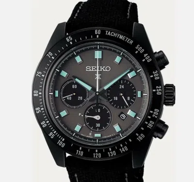 Pre-owned Seiko Ssc923 Speedtimer Watch "night Vision" Black Solar Chronograph 100 Meter