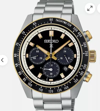 Pre-owned Seiko Ssc941 Speedtimer Chronograph Solar Watch Black Bezel Sapphire Crystal